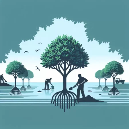 Aksi Penanaman Mangrove untuk Menanggulangi Erosi Pantai